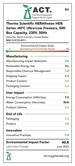 Thermo Scientific™ HERAfreeze™ HERAfreeze™  HDE Series -40°C Ultra-Low Temperature Freezers
